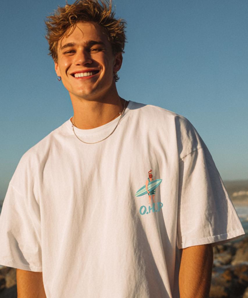 OHP Ohpxjoy4 Surferman Полуоверсайз Футболка с коротким рукавом P