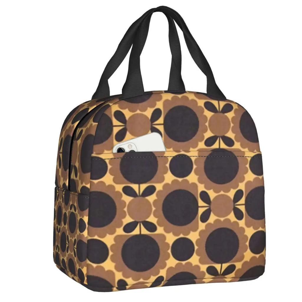 Orla Kiely Bubble Flowers Изолированная Сумка Для Обеда Для Женщин Герметичная Скандинавская Термосумка-холодильник Для Обеда Пляж Кемпинг Путешествия