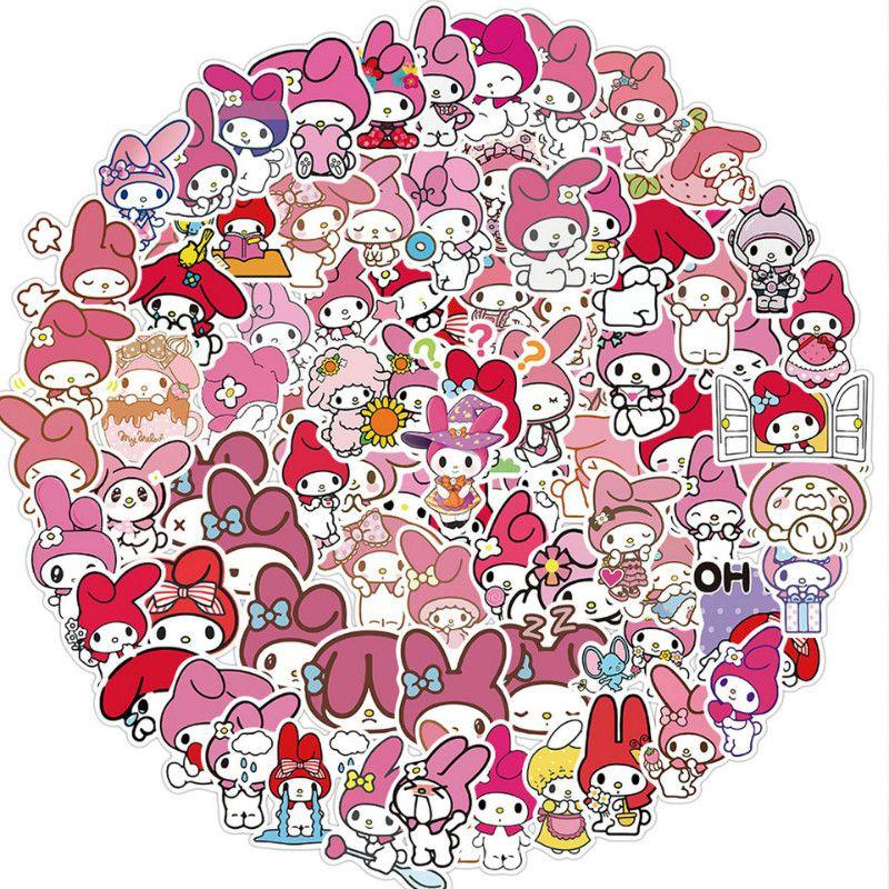 100pcs Kuromi My Melody Stickers Cute Waterproof Kawaii Decals For Luggage And More