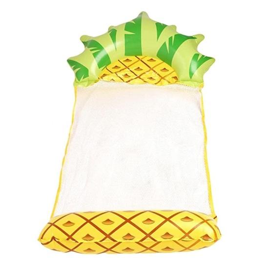 Water Hammock with Ergonomic Headrest Fruit-Shaped Inflatable Lounger Bed Swimming Pool Float Water