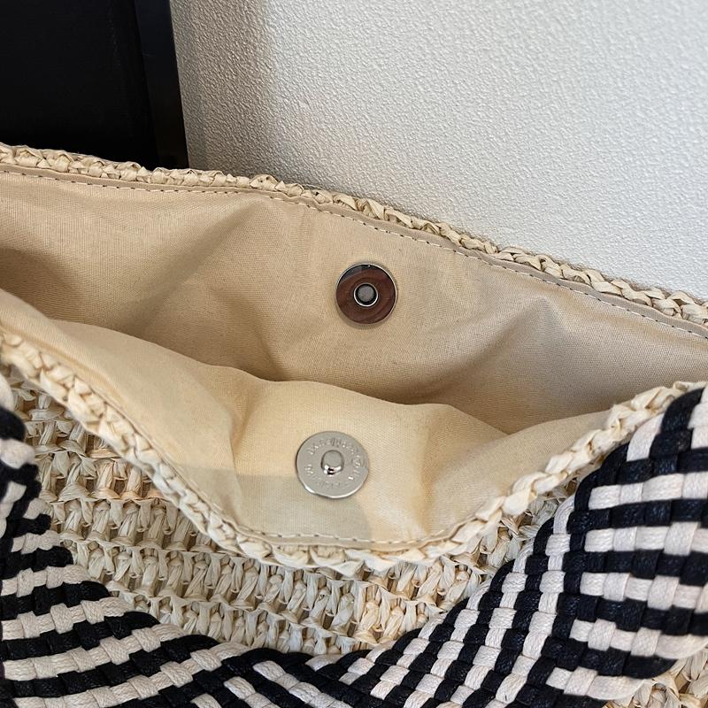 Большая вместительная соломенная сумка для женщин, сумка на плечо для отдыха на море, сумка-тоут для поездок на работу