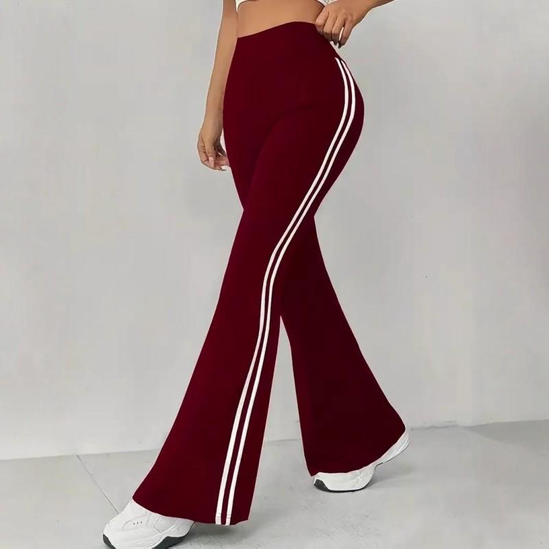Womens High Waist Wide Leg Trousers Straight Fit Flared Pants Casual Loose Long