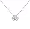 18k Rose Gold Diamond Clover Necklace & Three-Leaf Clover Earrings Set