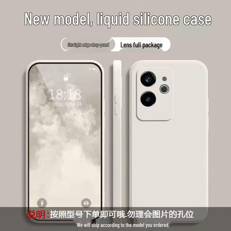 Realme GT6 Однотонный Ударопрочный Жидкий Чехол
