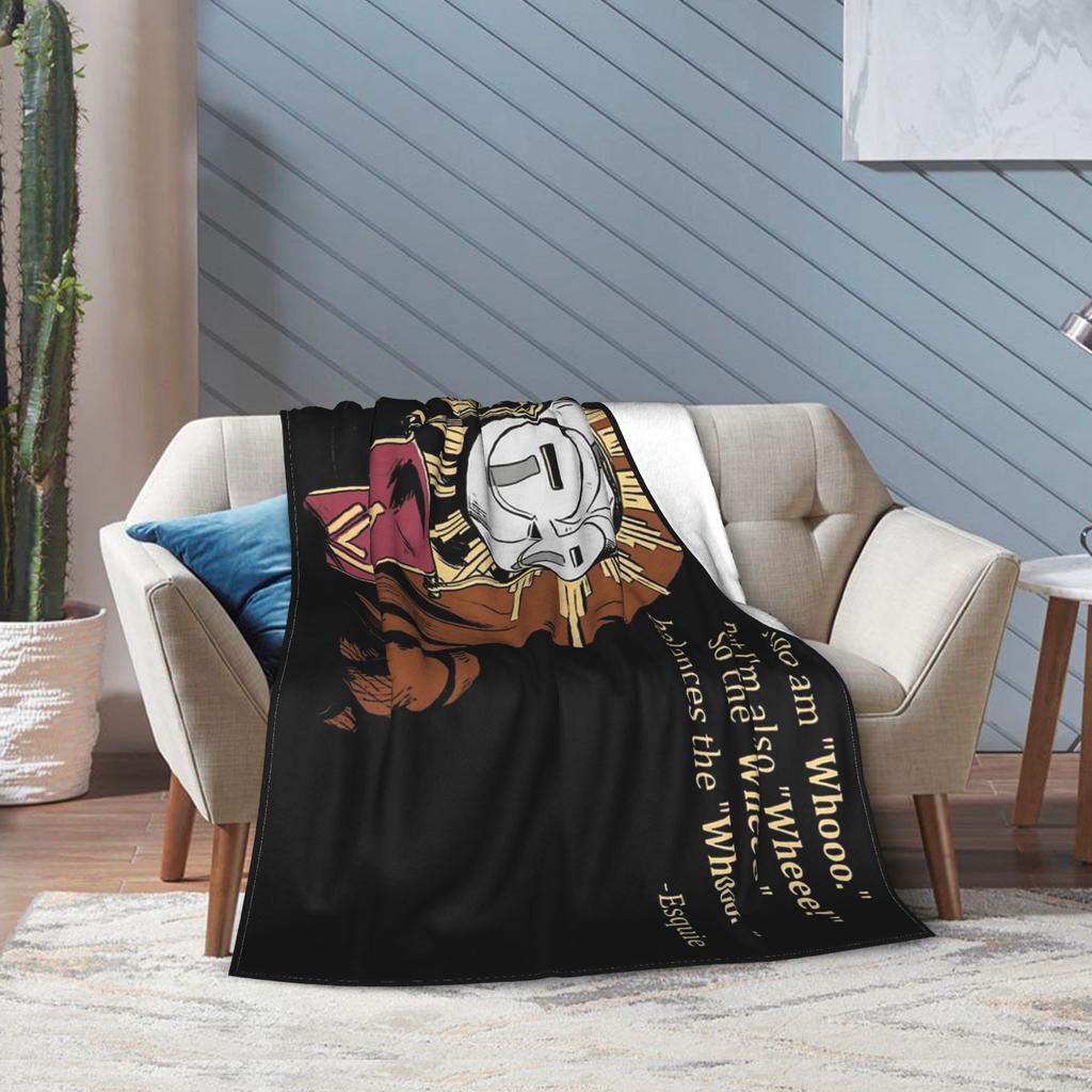 Clair Obscur Expedition 33 Esquie Knitted Fashion Blanket Funny Quotes Flannel Throw Fashion Blankets Rug Piece Ultra-Soft Bedspread Portabl