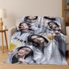 3D Hyunjin Solo KPOP Singer Flannel Blanket,Warm and Cozy Soft Throw Blanket for Home Bedroom Bed Sofa Picnic Office Cover Gift