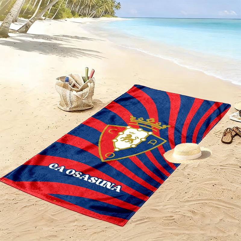 Пляжное полотенце CA Osasuna, Большое, Мягкое, Быстросохнущее, для Пляжа, Кемпинга, Плавания
