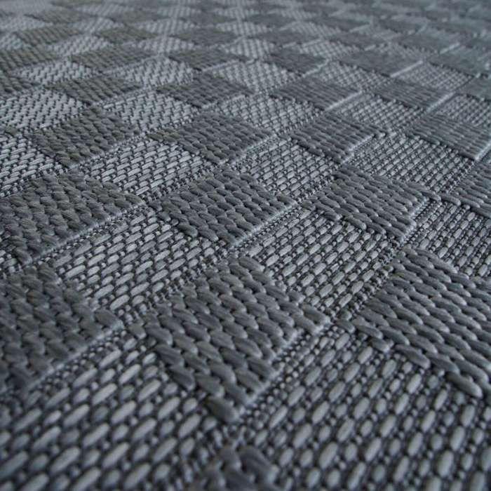 Tapis salon aspect jute gris 190x290