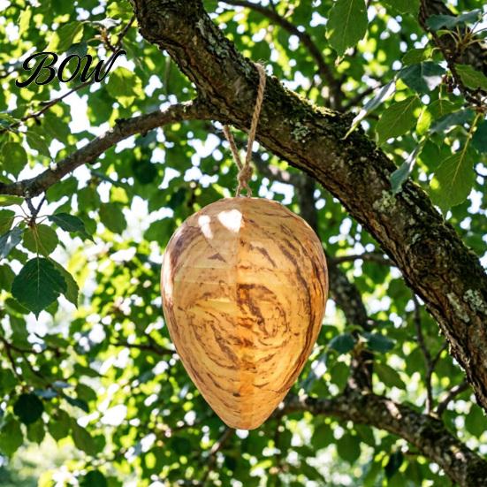Hornet Deterrent Fake Nest Decoy Hanging Wasp Repellent with Sturdy Loop Outdoor Replica Waterproof Bee for Porch Patio Garden Decor And
