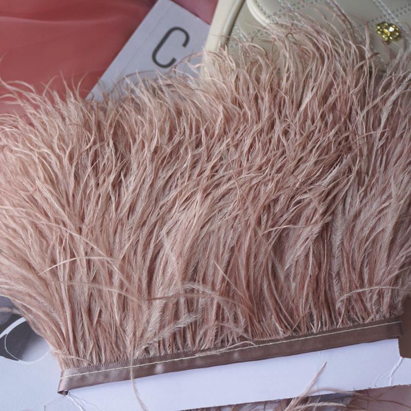 Цвет Страусиное Перо Ткань Кромка 9-11См Платье Модная Декорация Перьевая Ткань С Бахромой Аксессуары Для Одежды