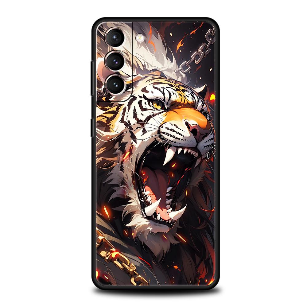 Чехол для телефона с рисунком животного тигра для Samsung Galaxy S24 S23 S22 S20 S21 FE Ultra S10 S10E S9 S8 Plus 5G Силиконовый чехол Capas Fundas Сумки