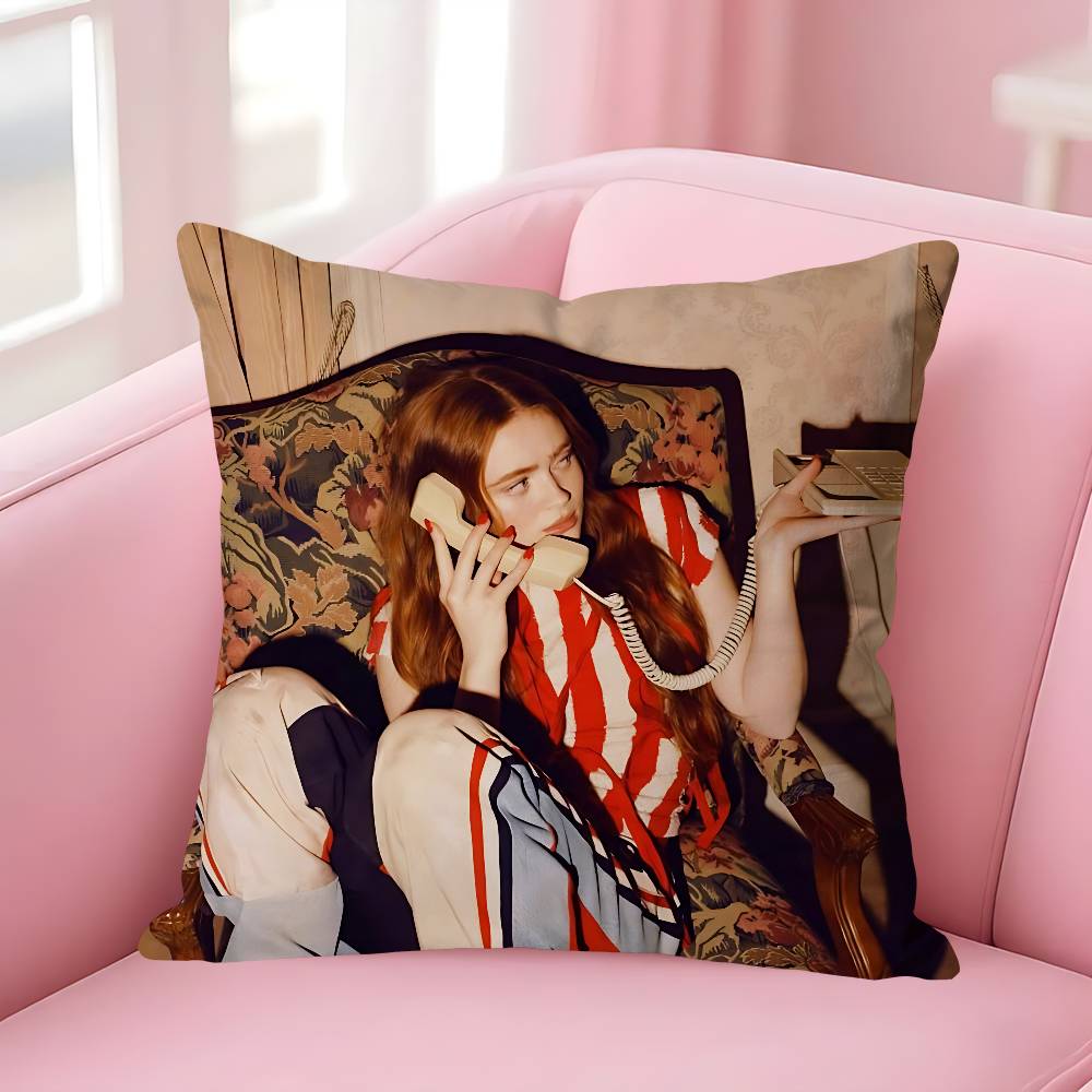 Actor SSadie SSink Pillow Cases for Bedroom Living Room Sofa Home Decor Polyester Cushion Cover with Zipper