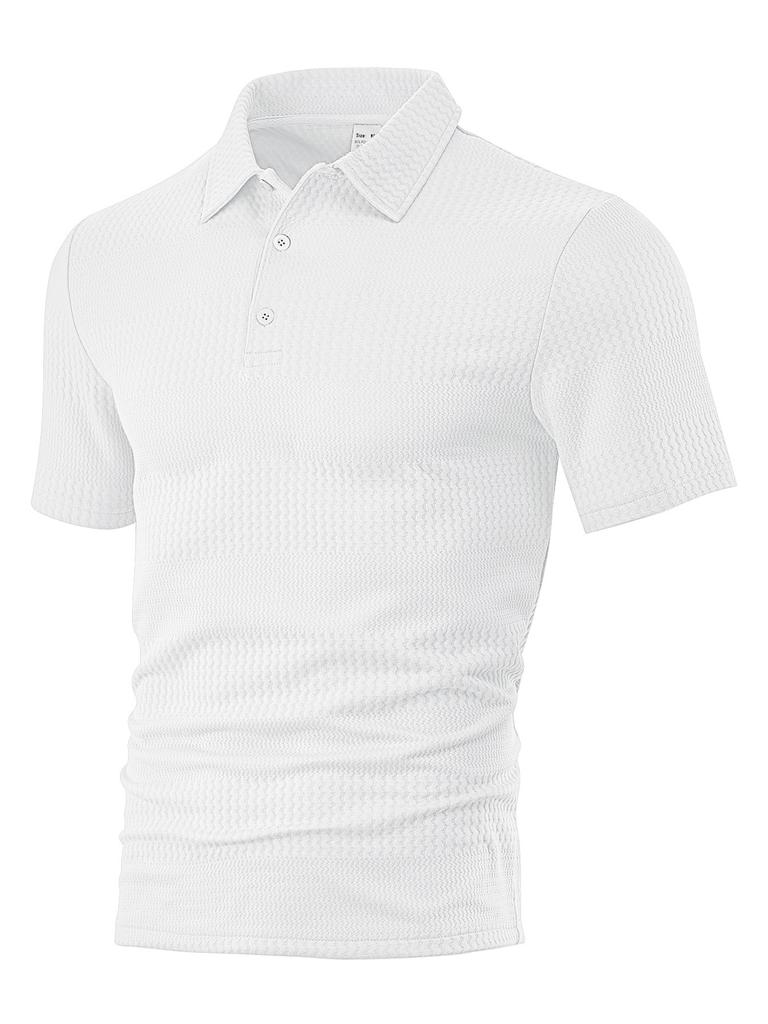 Fashion year European and American men's clothing new spot summer loose casual lapel jacquard short-sleeved polo shirt