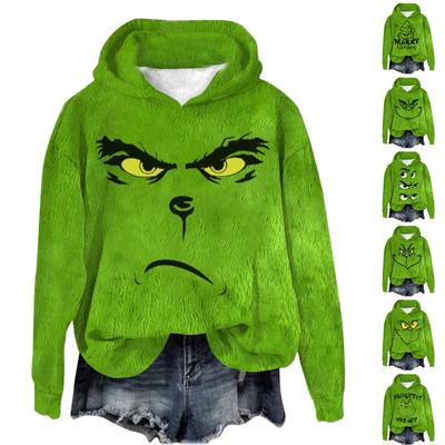 Женская фланелевая толстовка с капюшоном и длинными рукавами с рождественским принтом