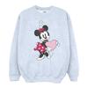Womens/Ladies Minnie Mouse Love Heart Sweatshirt