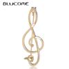 Music Note Brooches Corsage Gold Color Plated Special Design Unisex Small Brooch Pins