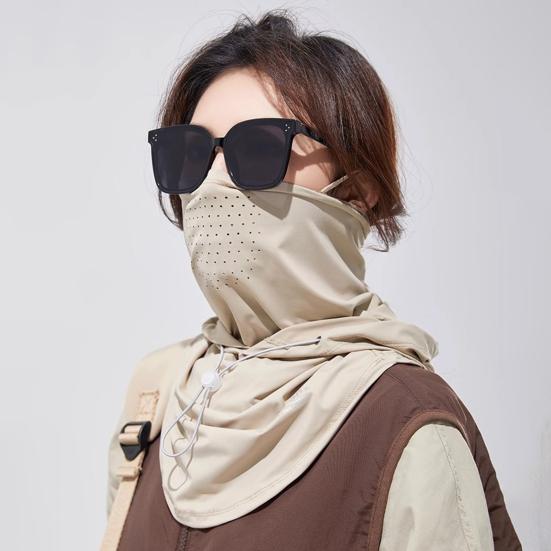 Солнцезащитная шапка-ушанка для лица, защита от солнца, защита шеи, UPF 50+, дышащий, охлаждающий, ледяной шелк