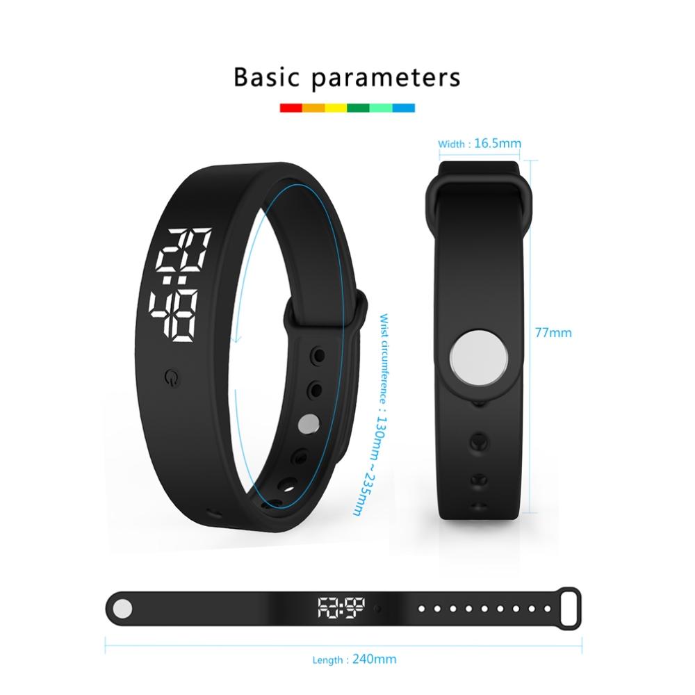 Severe sleeper vibration alarm clock bracelet silent wake up smart wristband alarm clock pink