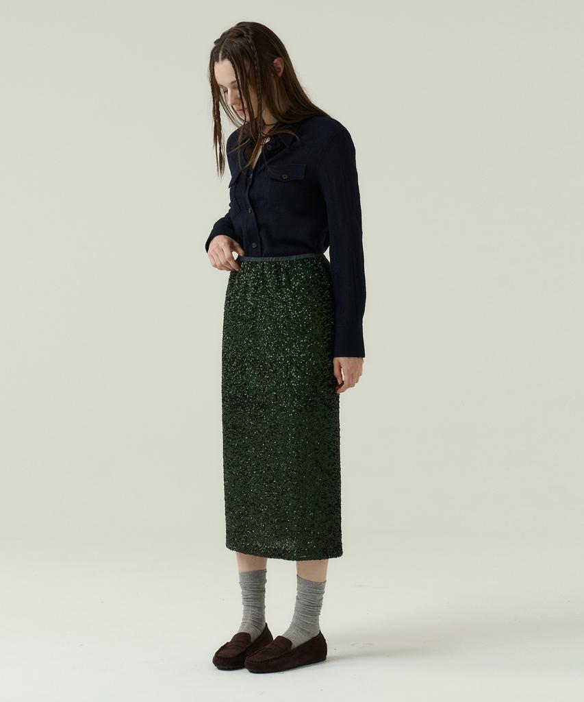 Boyeon 2.5Mm Beaded Skirt Party Green 0153