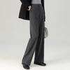 FanZhen Women's High-Waist Wool Blend Wide-Leg Pants