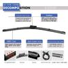 Car Front Rear Wiper Blades For MG HS MGHS AS23 EHS PHEV 2018 2019 2020 2021 2022 2023 Plug Window Windshield Windscreen Brushes