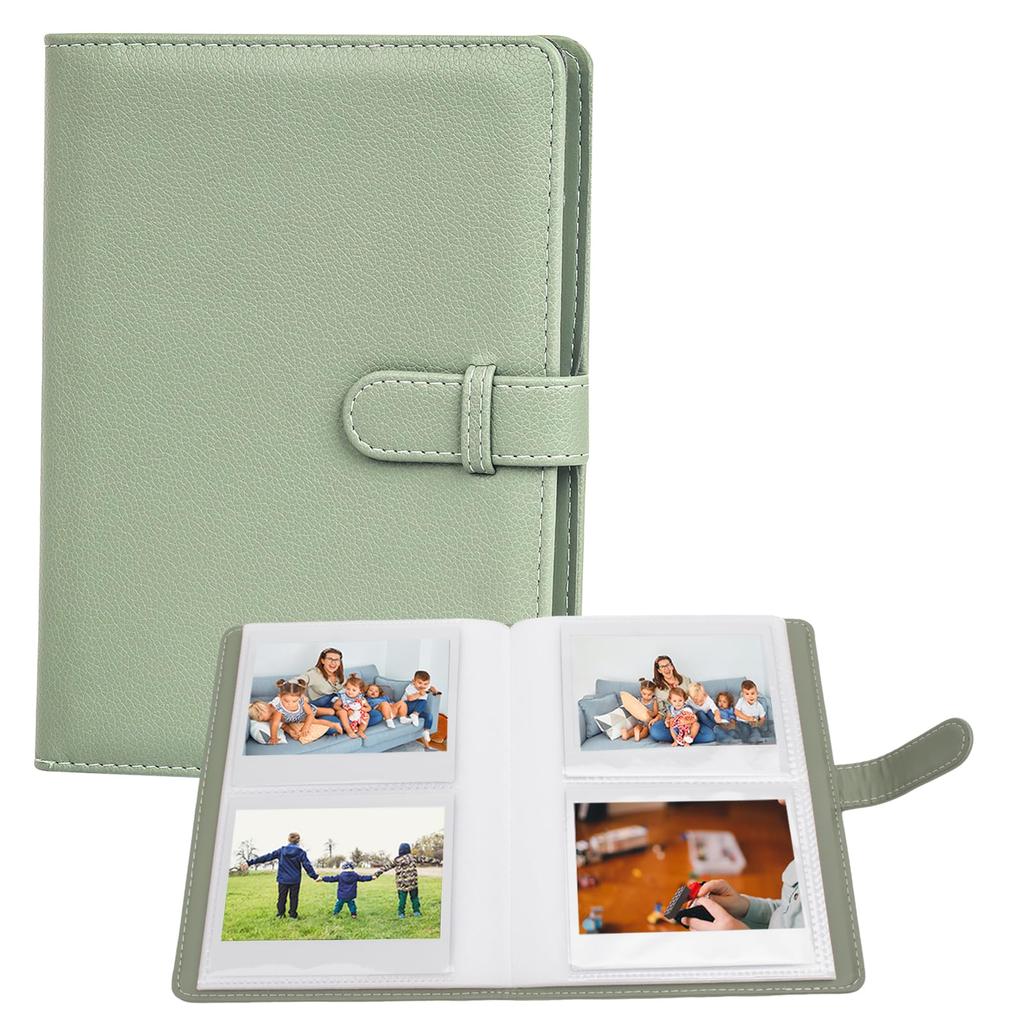 VOVMOEYA 80 Photo Album For Fujifilm Instax Wide for Polaroid Instant Instax Album Mini Inch Size 20 Pages Holds 80 Photos Light Instax Wide Pocket