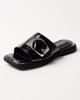 Lola Andy 139128 36 Black Patent Leather Buckle Slippers