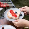 Titanium Purification Plate Ultra Lightweight Portable Safe Circular Dining Plate Hiking Picnic Barbecue Home Outdoor Cookware