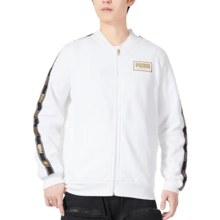 PUMA Jackets Men's White Baseball Collar Moderate Other 582307-02