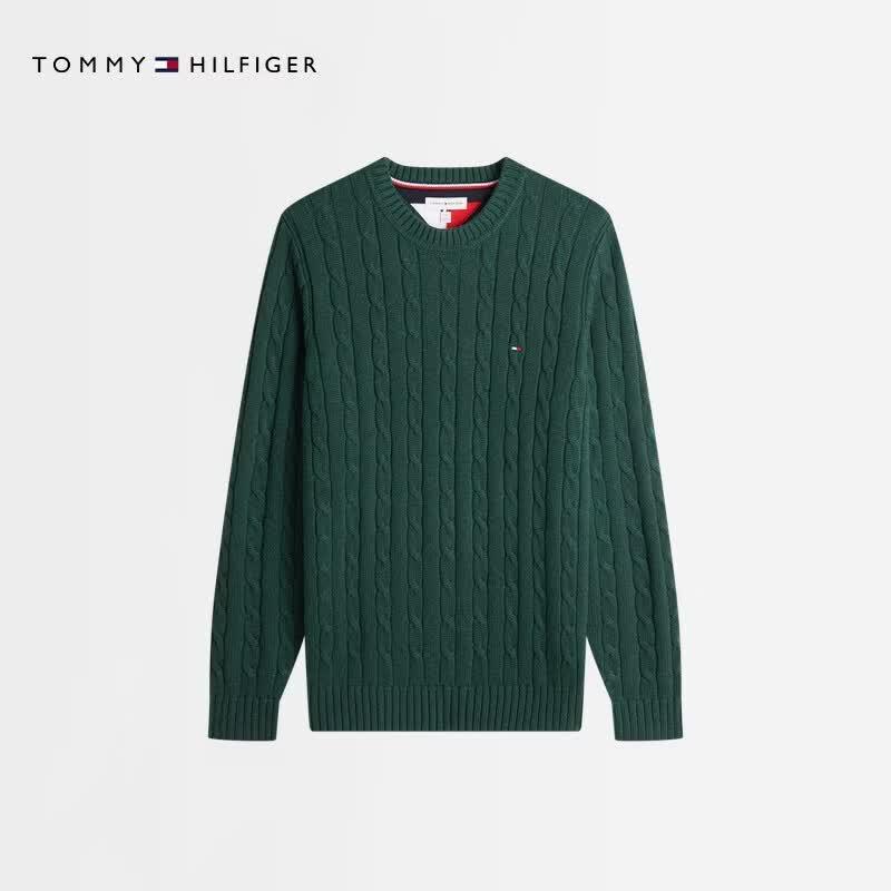 Tommy Hilfiger Мужской свитер с косами из смесовой шерсти