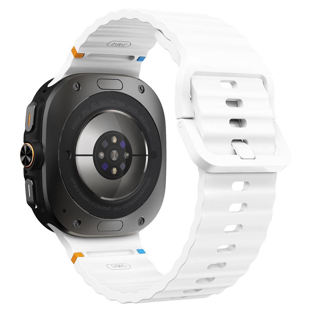 For Samsung Galaxy Watch Ultra 47mm Silicone Watch Strap Wave Stitching Wrist Band