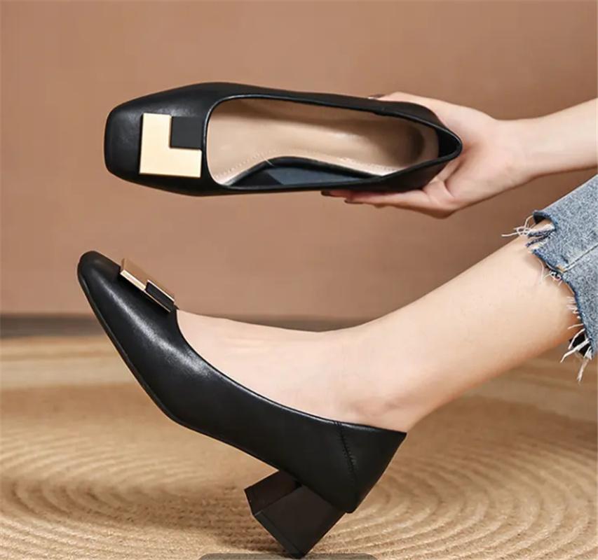 Cresfimix женские модные черные туфли с круглым носком из металла, высококачественные офисные туфли-лодочки, элегантные бежевые туфли для вечеринки в клубе Sey A107d