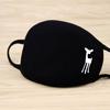 Унисекс Толстая Хлопковая Полумаска с Мультяшным Рисунком для Зимнего Тепла и Защиты от Пыли