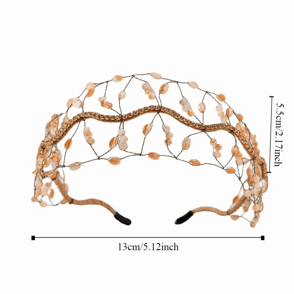 Ручная работа Сверкающая тиара со стразами Элегантные повязки на голову Свадебные повязки для волос Женские