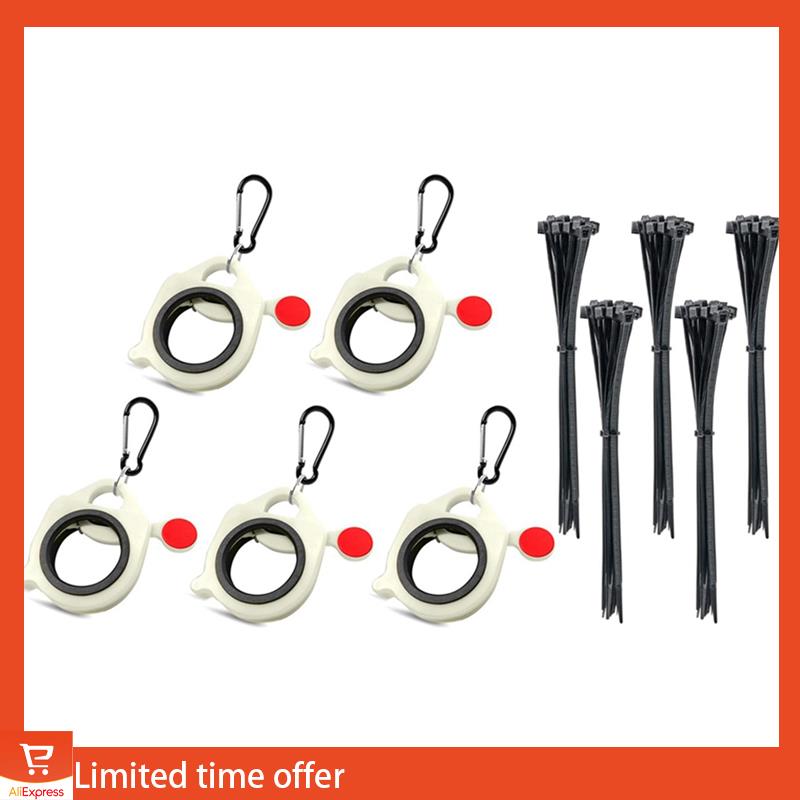 Fresh 5Pcs Cable Tie Organizer Plastic Storage Cable Tie Holder Portable Zip Tie Holder Electrical Wire Tie Organizer Durable