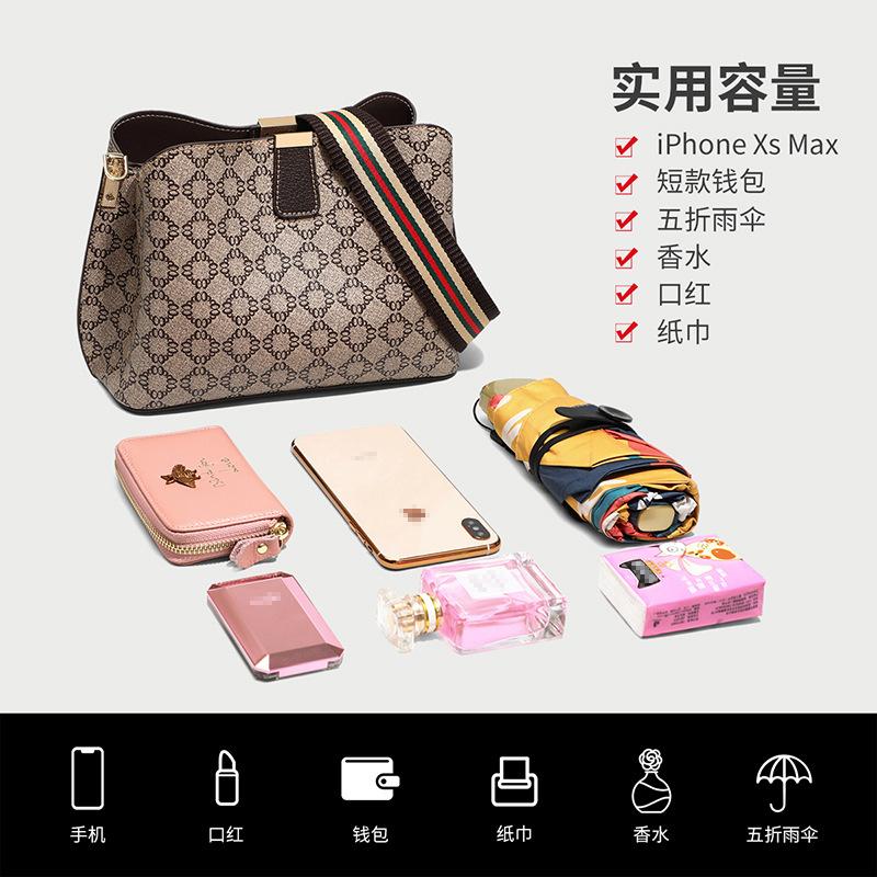 Сумка-ведро Женская Нишевый Дизайнер Трендовая Повседневная Мода Широкий Ремень Сумка-мессенджер Универсальная Большая Вместимость Наплечная Сумка Багаж