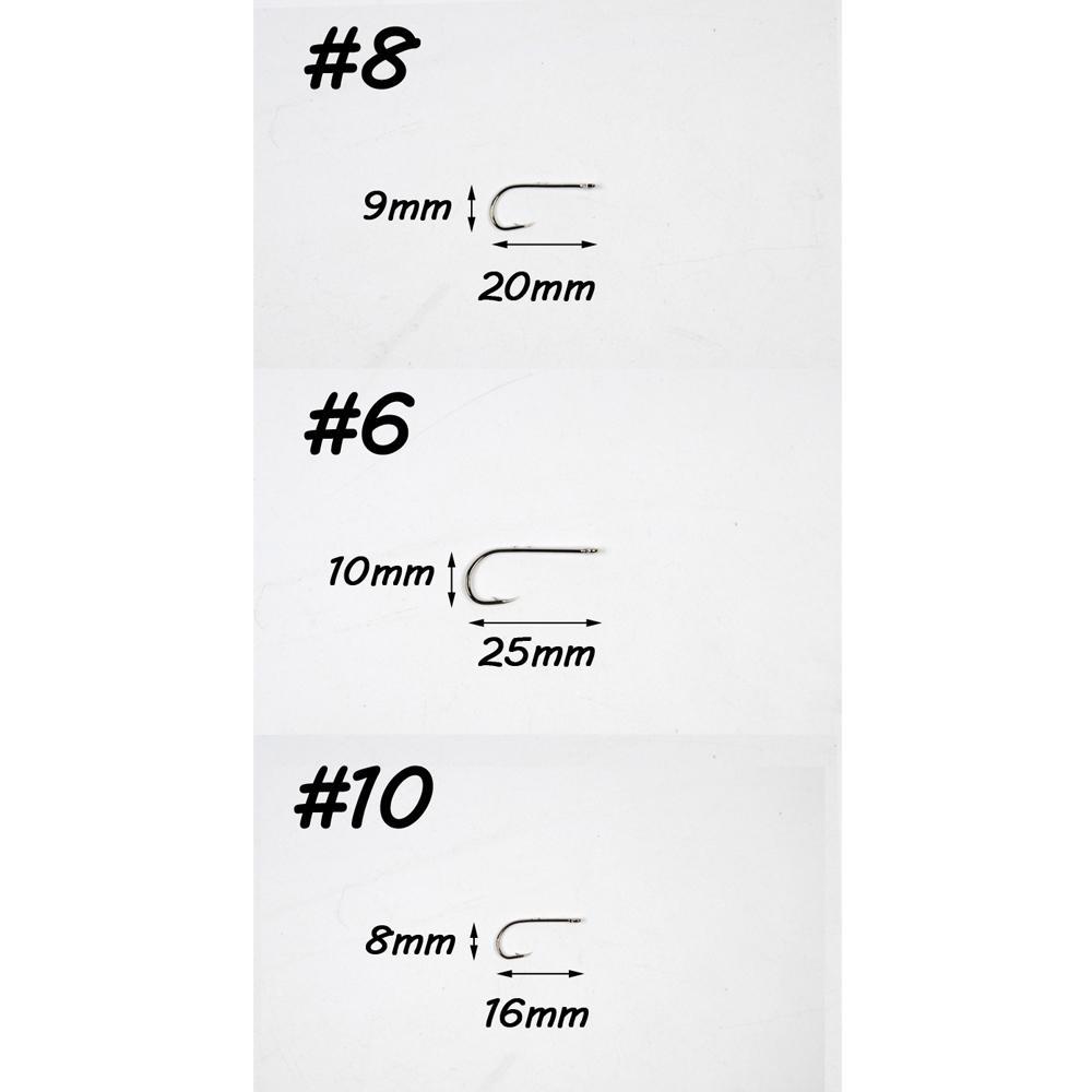 Набор из 50 острых рыболовных крючков Baitholder для червя или приманки. Размер 10 12 14 1/0 2/0