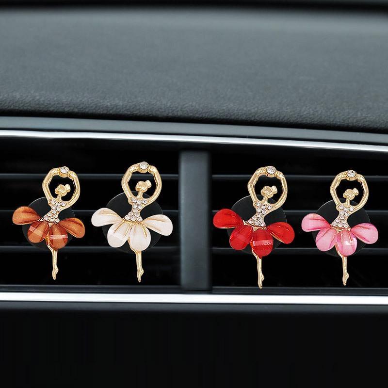 Клипса для автомобильного парфюма 'Девочка-балерина', клипса для парфюма на дефлектор кондиционера, освежитель воздуха 'Девочка-балерина', клипса с ароматом, аксессуары для декора автомобиля