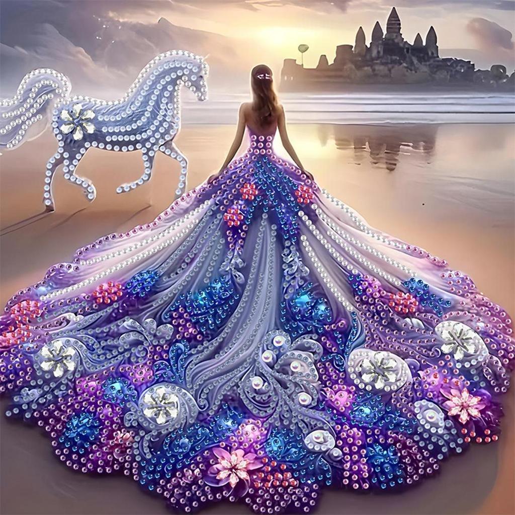 5D DIY Частичный набор для алмазной живописи со сверлом специальной формы, украшение для девочки 30x30 см