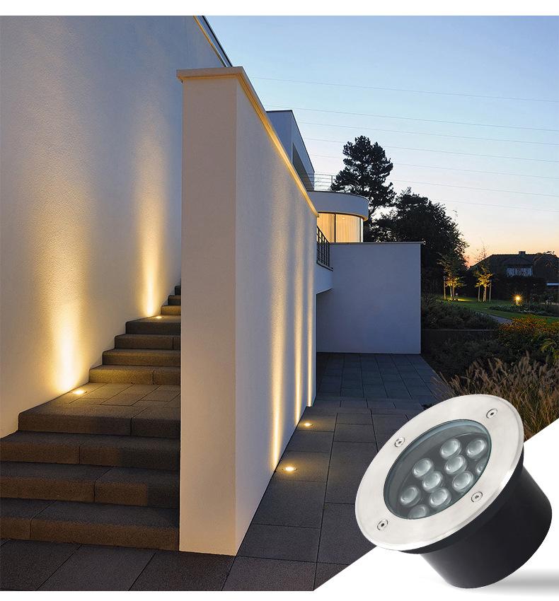 Stainless Steel Outdoor Waterproof LED Ground Spotlight for Landscaping