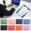 Leather Leather File Folder Large Capacity Briefcase Stationery Dustproof Document Bag  Women Men