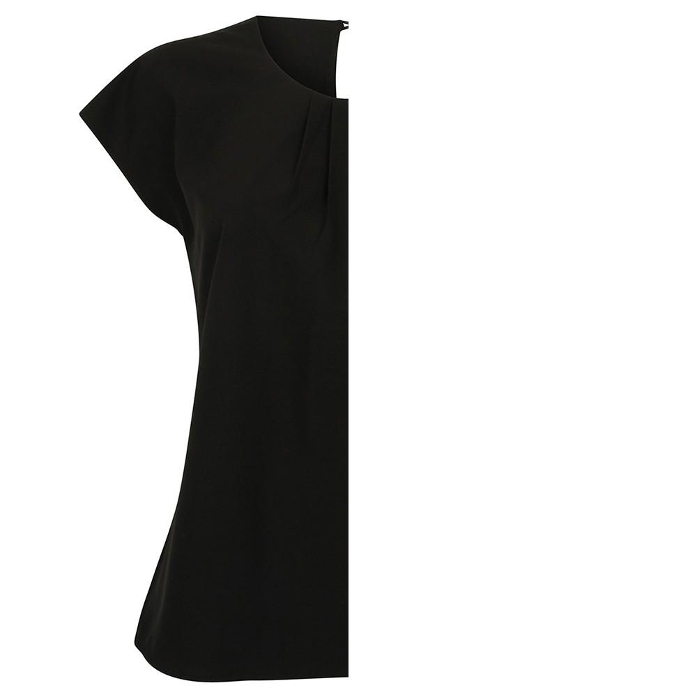 Henbury Womens/Ladies Pleated Front Capped Sleeved Blouse