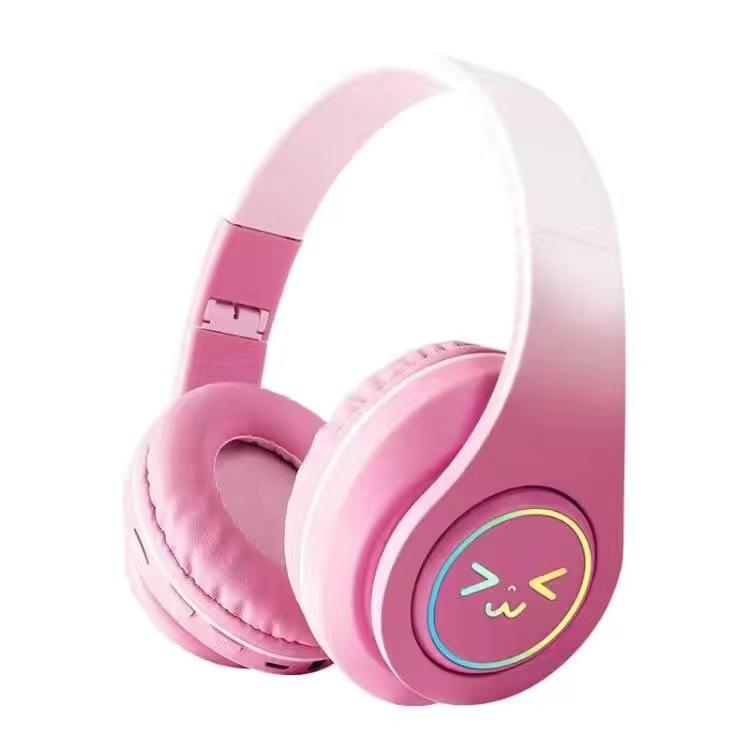 B39 Светящаяся Bluetooth-гарнитура для геймеров с градиентной расцветкой, накладная, с мощными басами.