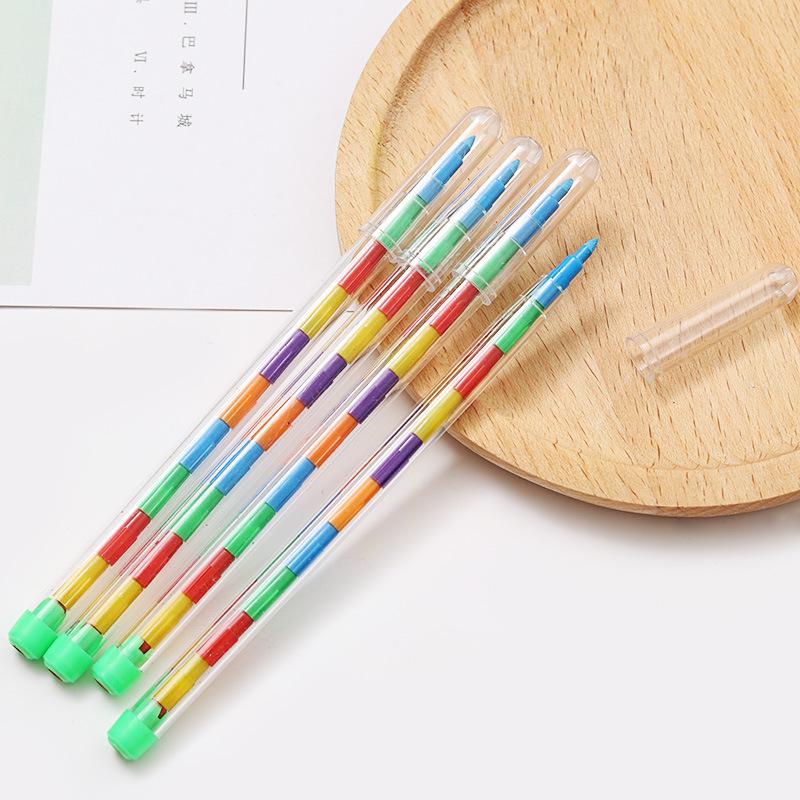 Kids Creative 10 Colors Crayon Student Drawing Pencil Multicolor Art Kawaii Writing Pen for Kids Gift School Stationery