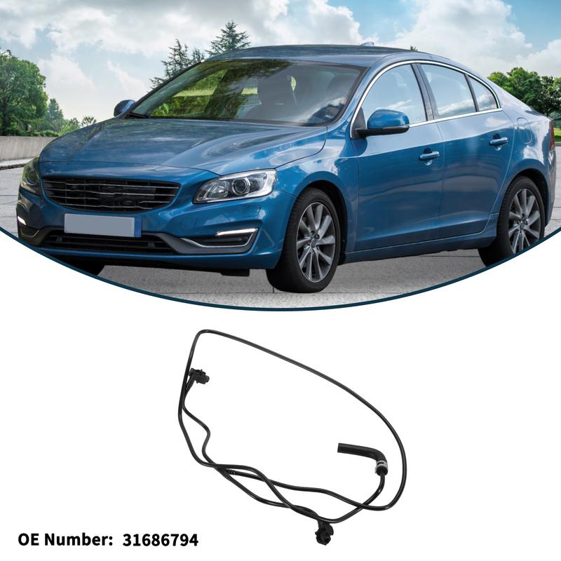 X Autohaux Radiator Hose Heater Hose for Volvo V40 Hatchback (525) 2014- No.31686794 Rubber Coolant Pipe Black 1 Pc