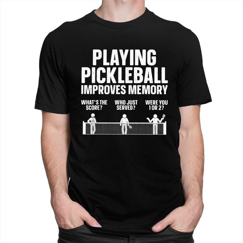 Men Paddle Sport Pickleball Lover T Shirt Summer Short Sleeve 100 Cotton Tshirt Leisure Novelty Design Graphic Tee Tops