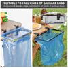 Metal Cabinet Trash Bag Holder With Bows Clamp Rust-proof Durable Litter-Bag Holder For BBQ Grills