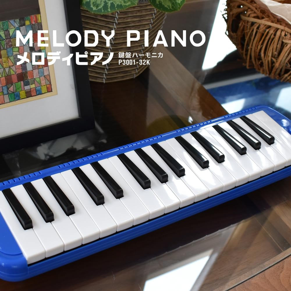 KC Kyoritz Мелодическое пианино Melody Мятно-розовая этикетка и название 32-клавишная губная гармошка, (P3001-32K/MINTPINK) (Включает наклейки До-Ре-Ми, ткань, наклейки)