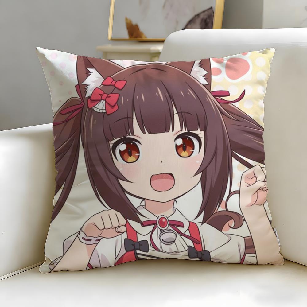Популярная игра Nekopara Наволочка Мягкая Легко стирающаяся Наволочка Универсальная для Дивана Кровати Путешествий и Офиса