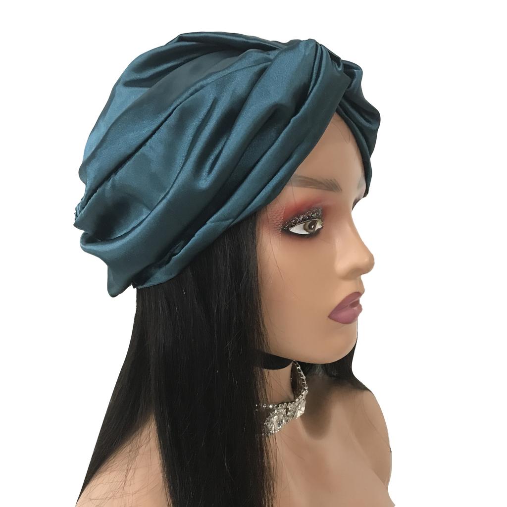 Luxury Design Soft Sleeping Cap for Women Daily Protecting Hair Wave Silk Satin Bonnet
